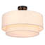 Plafonnier à abat-jour cylindrique semi-encastré 20 pouces