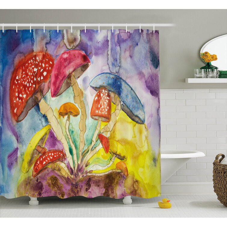 Ebern Designs Petra Shower Curtain with Hooks Included | Wayfair