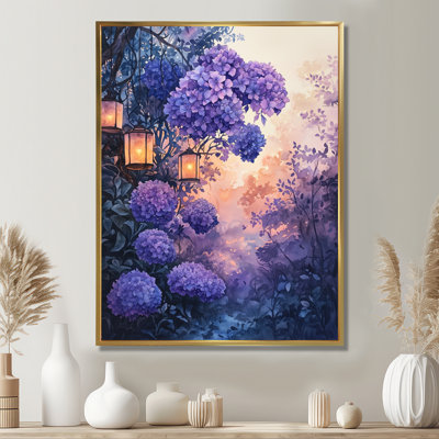 Impression sur toile «Hortensia campagne et lumière II»