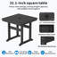 Table de salle à manger d'extérieur carrée 32,1 po Hikdpe-1818808580