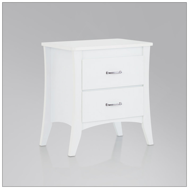 Babb White Finish Accent Table