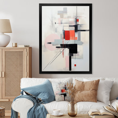 «Irvinson Beige Blue Suprematism Serene Abstractions III», reproduction sur toile