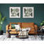 «Bold Vintage Geometric Nourriring Greens» par The Creative Bunch Studio, reproduction d'art sur toile encadrée