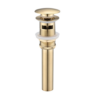 Bathroom Sink Pop Up Drain With Overflow,stainless Steel,one Piece