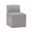 Chaise rembourrée avec roulettes
