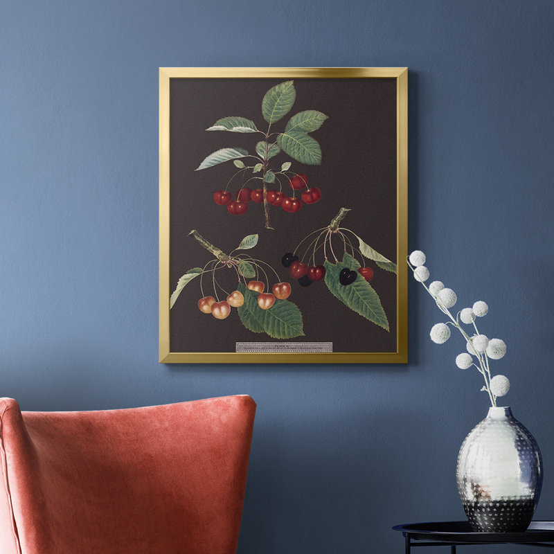 Toile encadrée de qualité supérieure Brookshaw Cherries, Or, H 24 po x l 20 po