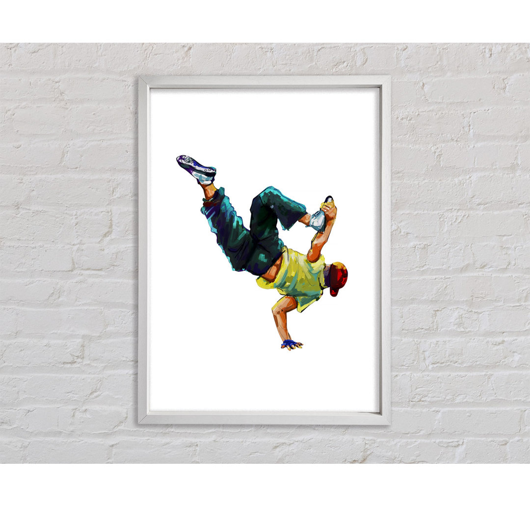 Break Dancing 1 - Einzelner Bilderrahmen Kunstdrucke auf Leinwand