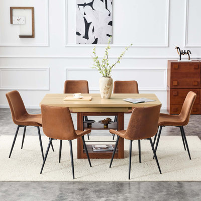 Ensemble de table et chaises de salle à manger avec sièges confortables