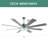 72" Modern Large Ceiling Fan with Lights and Remote Control, Windmill 6 Speeds Reversible DC Motor Chandelier Ceiling Fan for Living Room-681707060