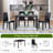 Compact wooden rectangular dining table: space-saving black design for 4 people, perfect for small kitchens & dining areas