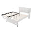 Lit tapissier beige avec lit gigogne escamotable-1173735667