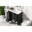 Meuble-lavabo élégant avec lavabo en céramique, tablette ouverte, deux portes et deux tiroirs pour un rangement amélioré et un attrait esthétique-304386068-304386070