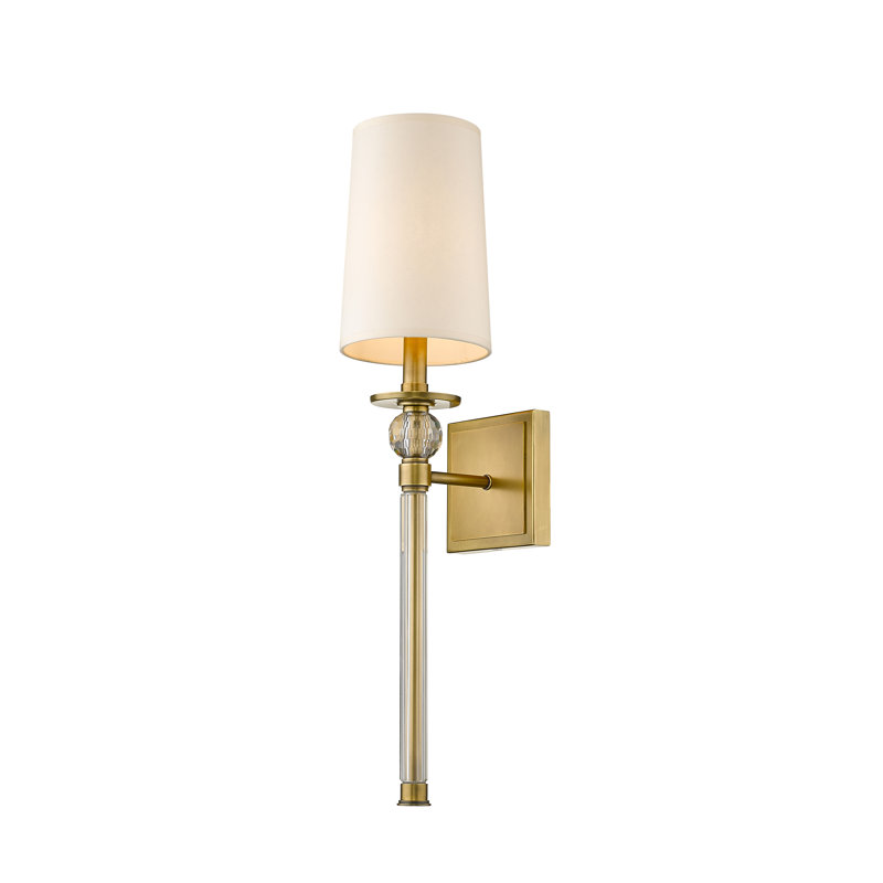 Ophia Armed Sconce, Rubbed Brass
