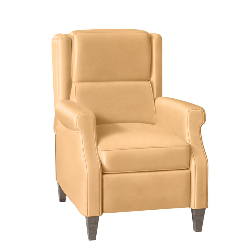 Gallaway Recliner, Aline Fumo Genuine Leather, Stone, Manual
