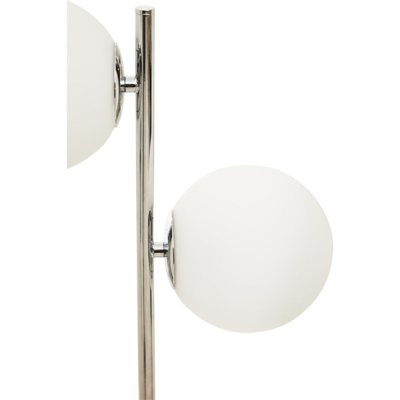 Ancel Metal Lamp, Silver, White