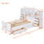 Lit plateforme en bois avec tiroirs