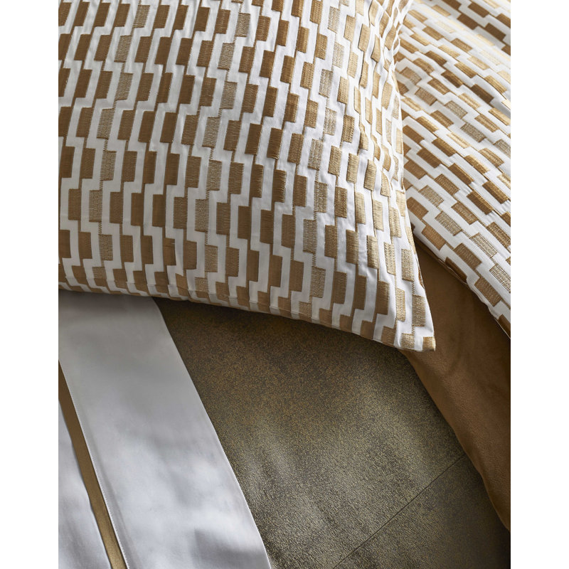 Ingot Lumbar Throw Pillow, 20"H x 26"W, Gold