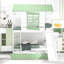 Lit superposé simple surdimensionné avec glissière maniable et lit gigogne en blanc + - Augmente la valeur de divertissement de la chambre à coucher modifiables pour créer un look de chambre à coucher distinctif