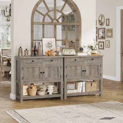Console 35,4 po avec tiroirs et armoire