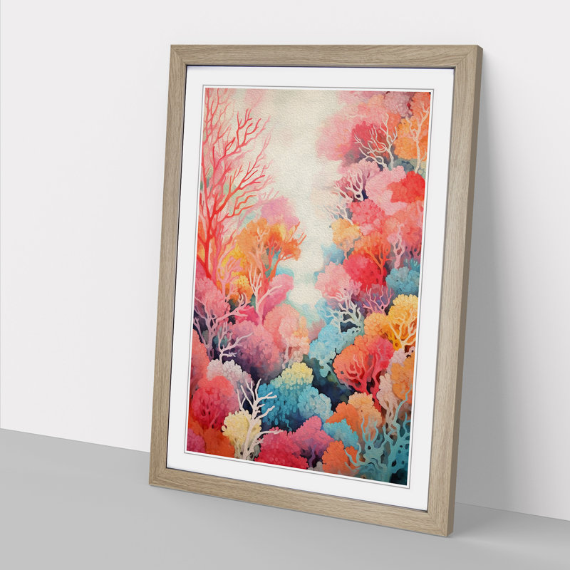 Single Picture Frame Print on Wood, Oak Framed, 34cm H x 25cm W