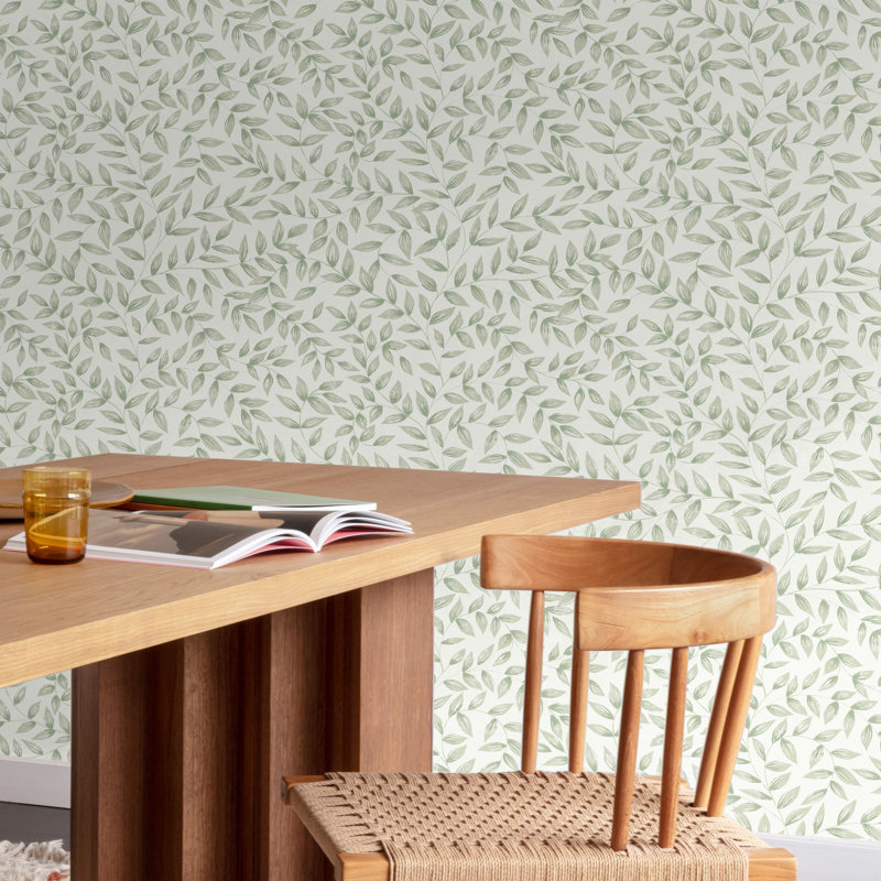 Inia Collection Leaf Branch Wallpaper Roll, Green