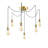 Adjustable Height 6 Lights Metal Body Chandelier-1383096327