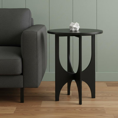 Table-plateau 18 po en fer et en métal noir