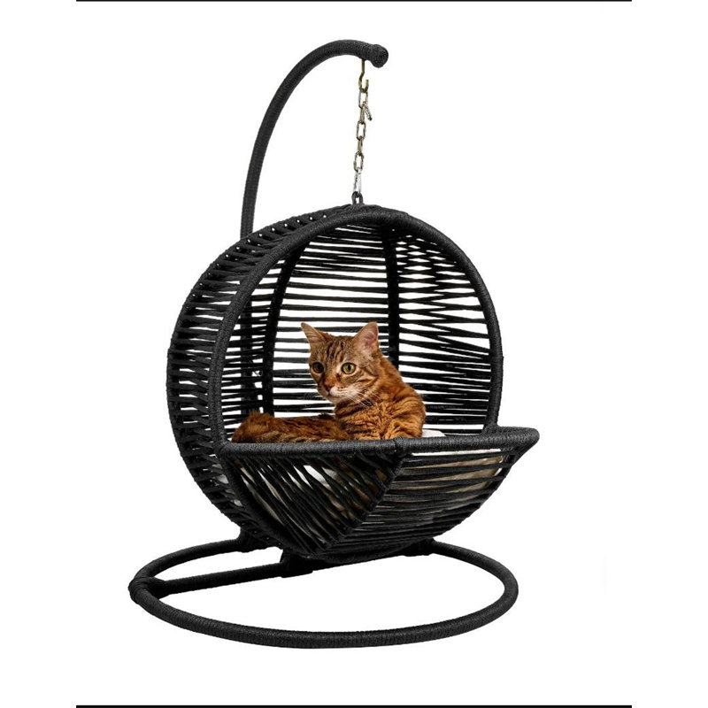 Hazelnut Cat Rocking Chair, Black
