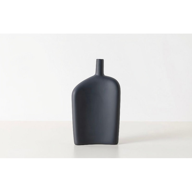 Cristie Ceramic Table Vase, Grey, 27cm H x 6cm W x 15cm D