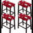 Bar Stool Cover Rectangle Set Of 4 Printed Stretch Counter Height Bar Stools Slipcovers Saddle Stool Slipcover Bench Seat Protector Backless Bar Stools Covers For Kitchen Counter