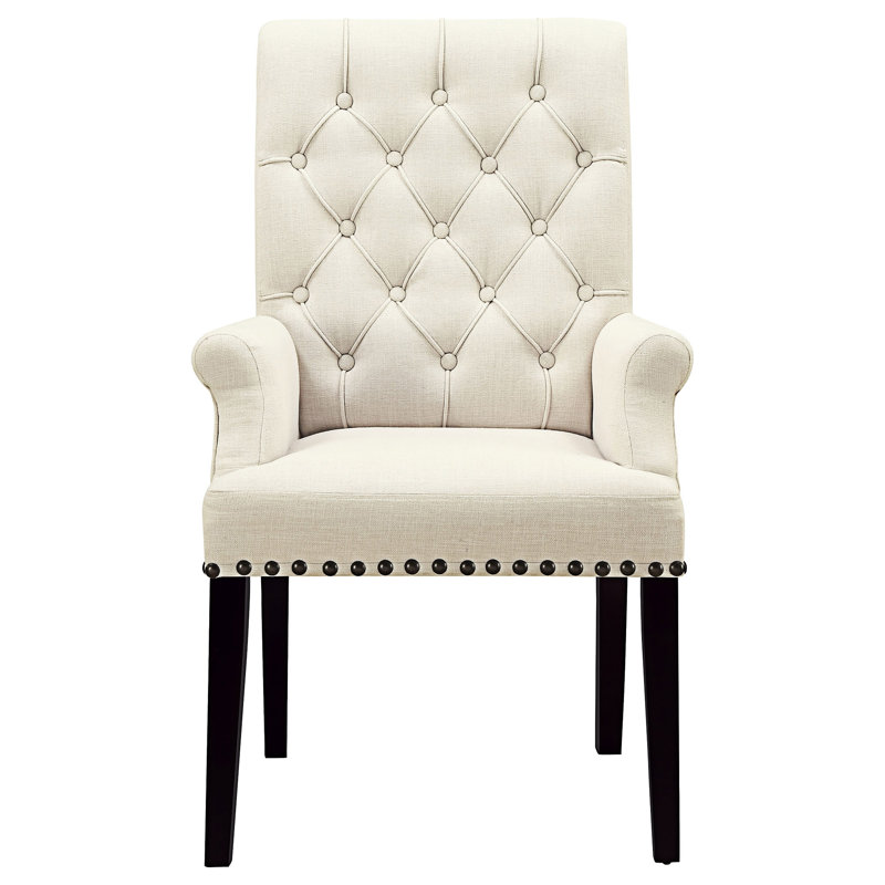 Chaise rembourrée avec accoudoirs