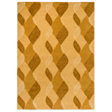 Wool Abstract Area Rug in Yellow