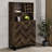 Harlie Rustic Oak 2-doors Wine Cabinet