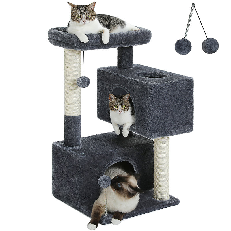 Cat Tree House, Dark Grey