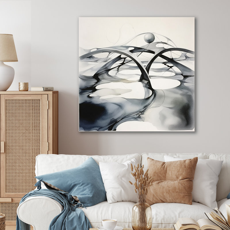 Abstract Neutral X, impression sur toile encadrée, Toile tendue, H 40 po x l 30 po x P 1,5 po