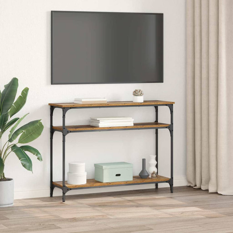 Console Table, Old Wood, 75cm H x 100cm W x 29cm D