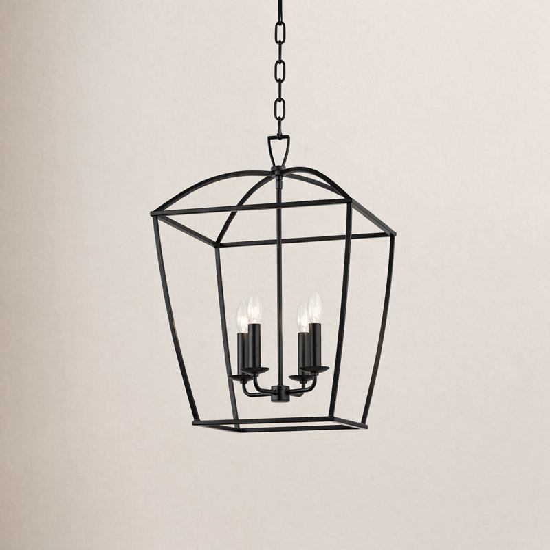 Bryant 4 - Light Chandelier, 79" H x 17" W x 17" D, Aged Iron