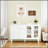 Farmhouse Buffet Cabinet With 3 Drawers And Pop-Up Doors, Perfect For Dining Room And Kitchen Storage