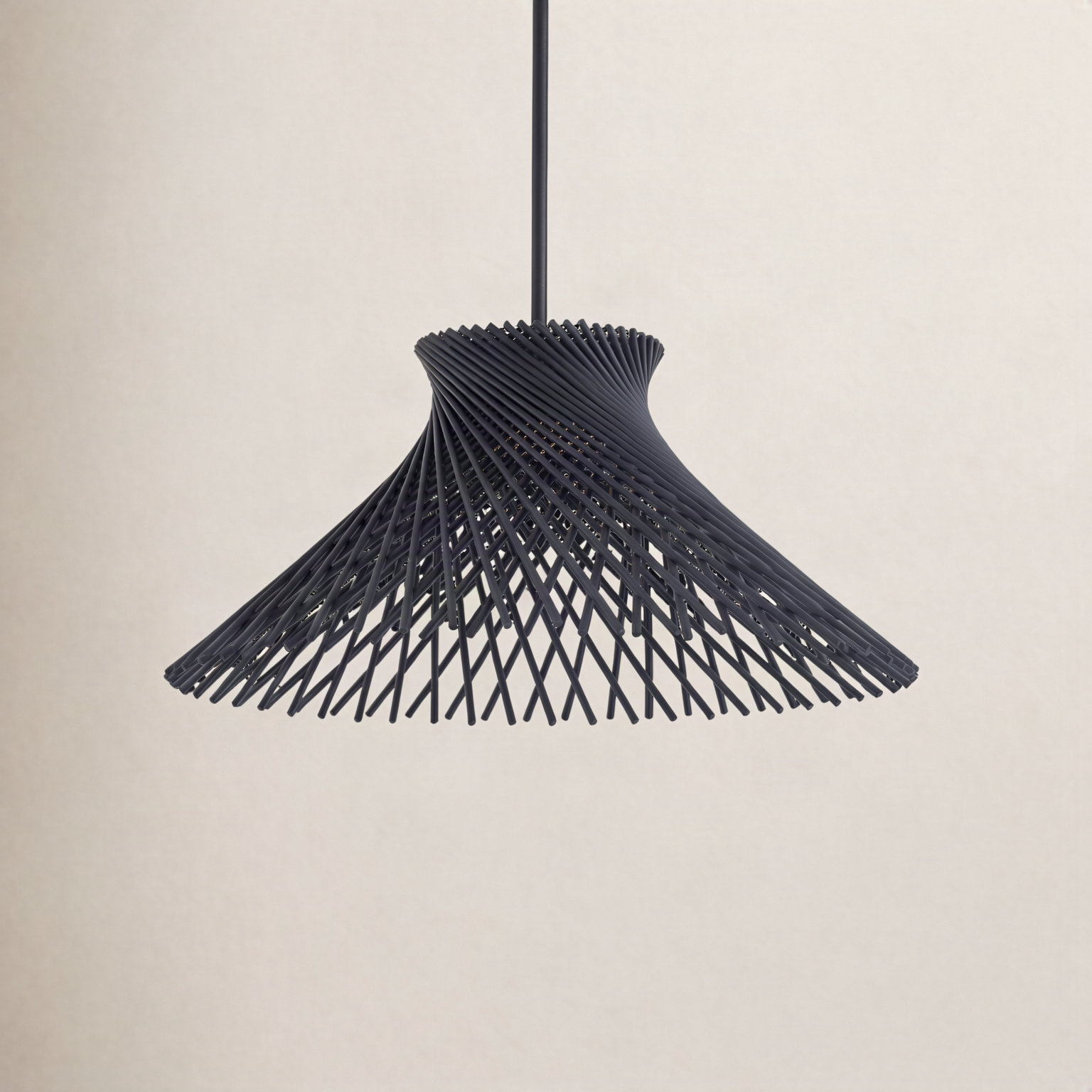 Zenya Single Light Dimmable LED Pendant, Black