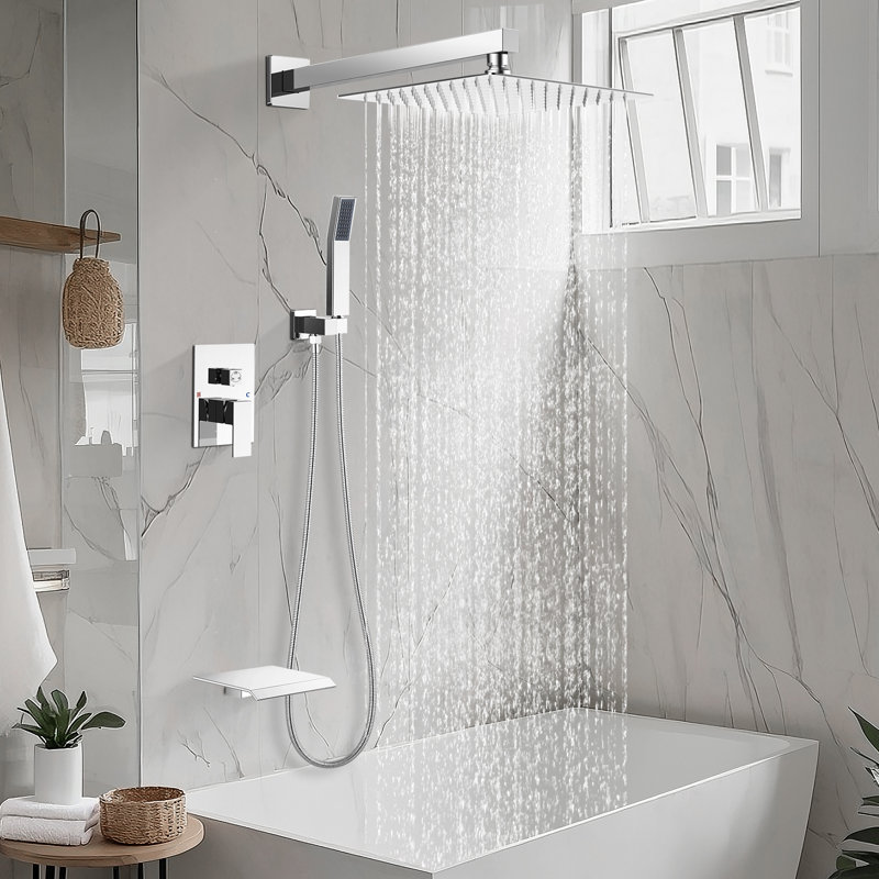 Robinet de douche 10 po, Chrome chrome
