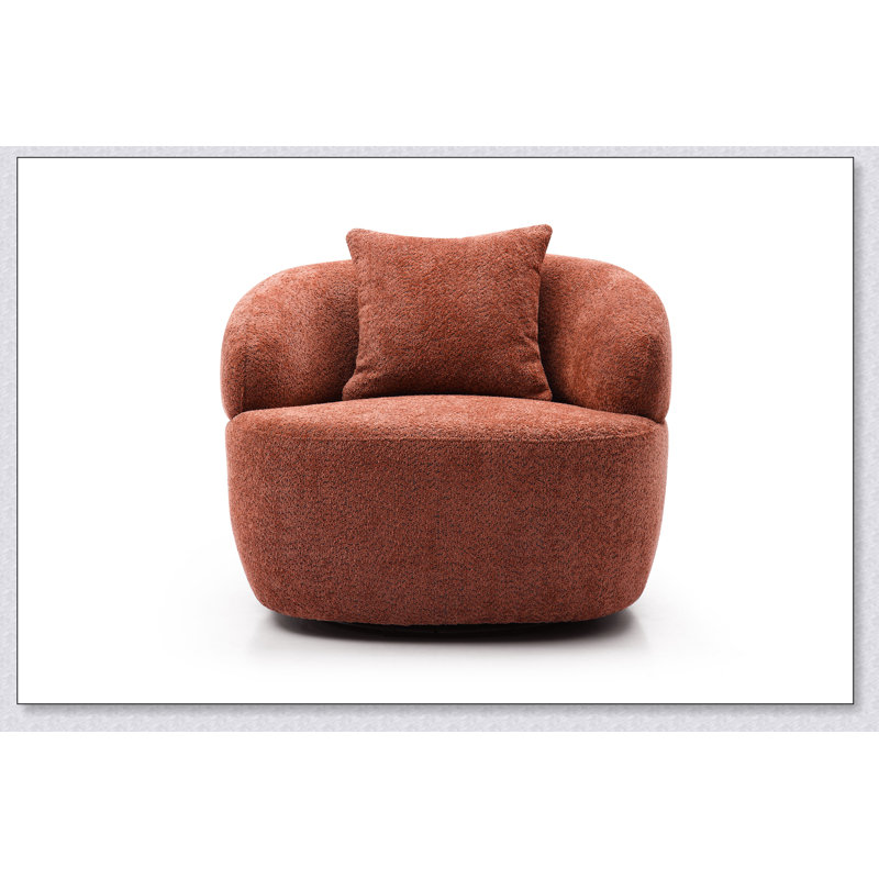 Canapé pivotant 360 ° Mid Century Modern, Orange moelleux