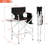 31" Tall Bright Aluminium Frame Folding Director Chair With Side Table