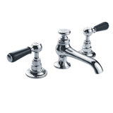 Connaught Black Lever Widespread Bathroom Faucet