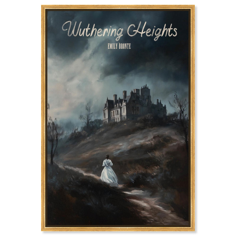Toile «Wuthering Heights» par Art Remedy, H 31 po x l 21 po, Cadre doré