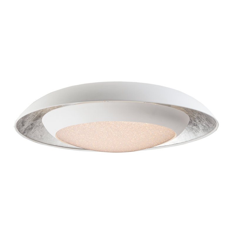 1 - Light LED Single Pendant, 128.5" H x 23.5" W x 23.5" D, Silver Leaf/White