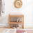 High Rebound Sponge Cushioned Natural Solid Wood Shoe Bench, Beech Storage Organizer For Entryway, Bedroom, Hallway - 23.17" Long, 11.81" Deep, 16.5" High, 300Lbs Weight Limit, Two Tier Shelf Design,