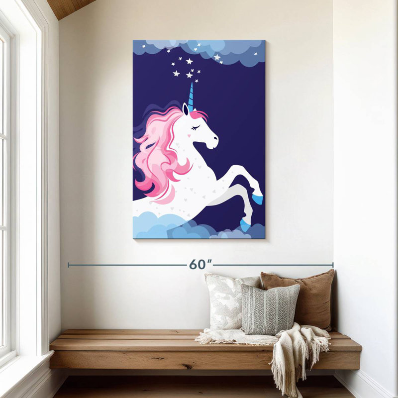 Ashelle, licorne dans l'espace, H 45 po x l 30 po