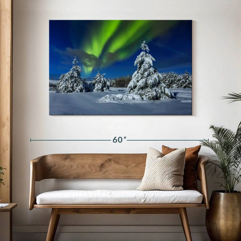 Alvord Winter Northern Lights, H 32 po x l 48 po