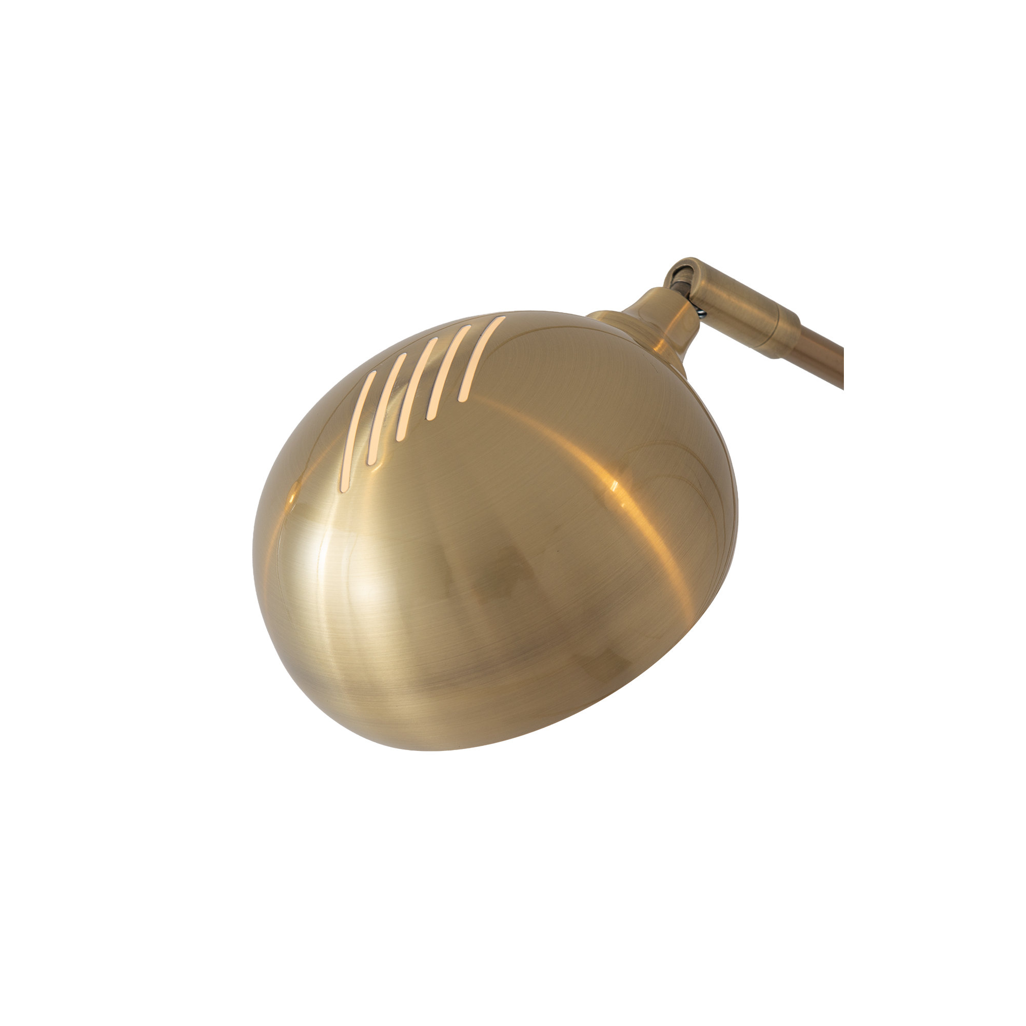 Mushroom 5 Light Arc Floor Lamp - Dimmer switch, Marble base, Weathered Brass