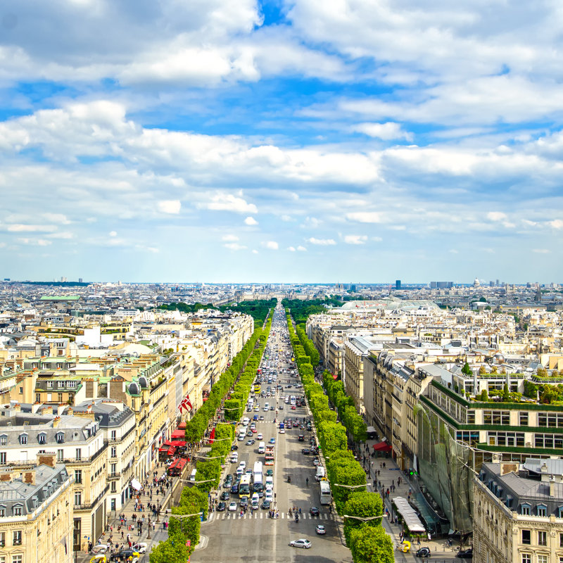 View Of Champs Elysees by StevanZZ - Wrapped Canvas Print, 30cm H x 46cm W